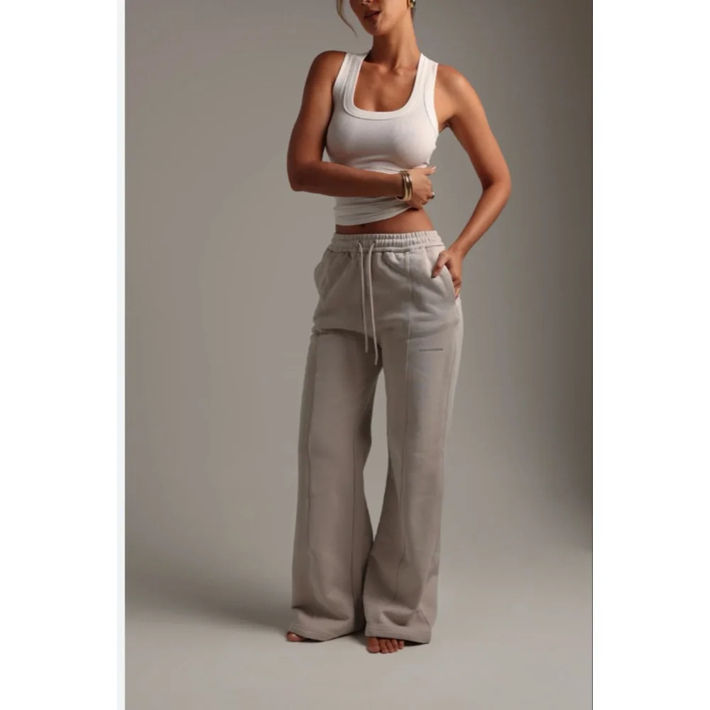 Women's my outfit online STRUCTURED WIDE LEG SWEATPANTS - S - Picture 1 of 12